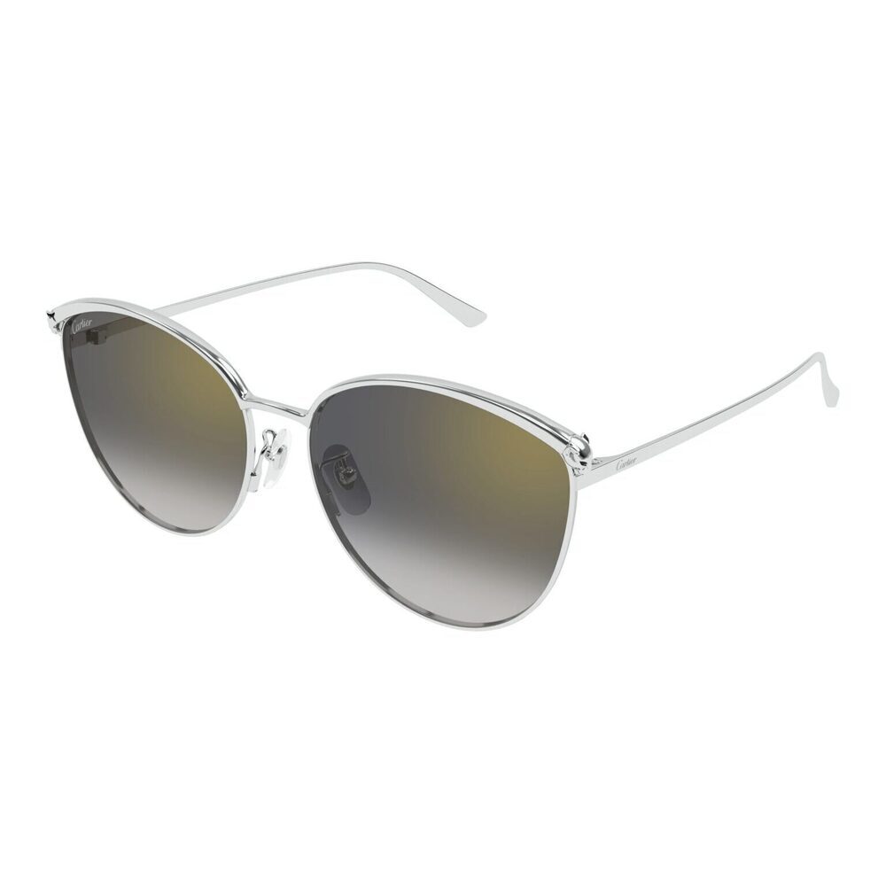 Cartier CT0597SA-001 Sunglasses Silver Grey Metal
